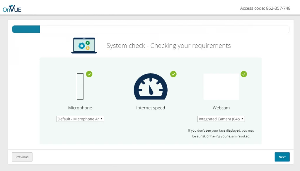 Pearson VUE System Test