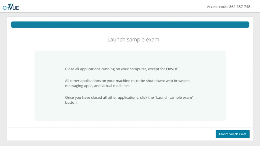 Pearson VUE System Test