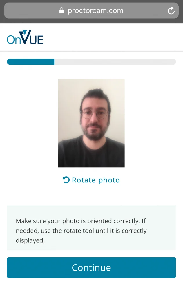 Pearson VUE System Test - ProtoctorCam Mobil