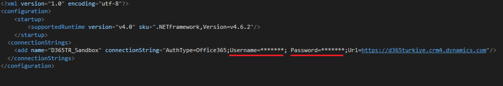 Dynamics 365 CrmServiceClient connection string