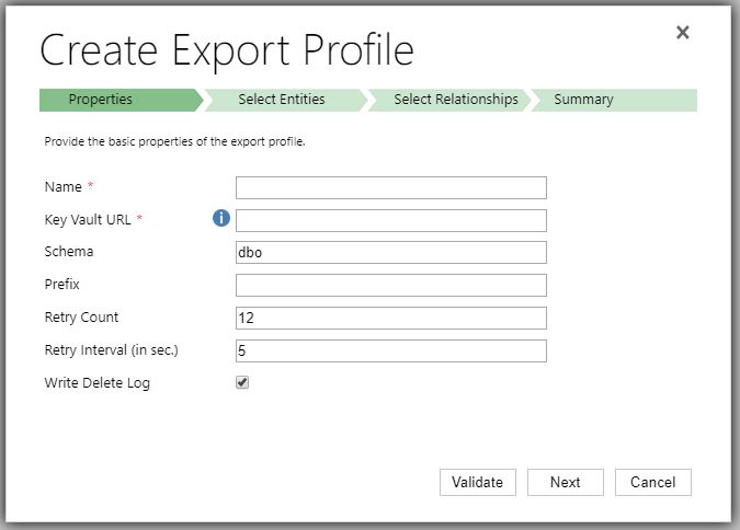 Data Export Service - Export Profile Oluşturma