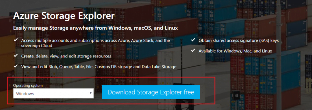 Azure Storage Explorer - Download