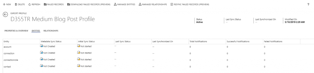 Data Export Service - Export Profile Detay Ekranı