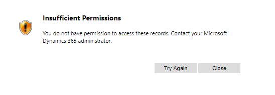 You do not have permission to access these records