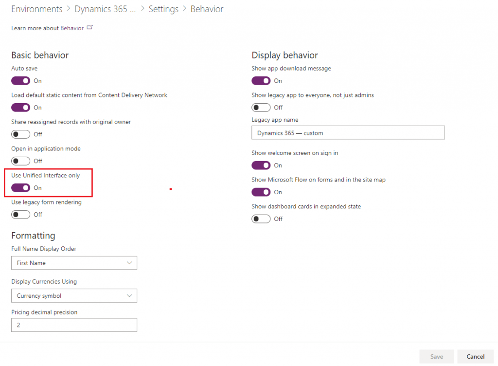 Dynamics 365 CE (CRM) Ortam Ayarları