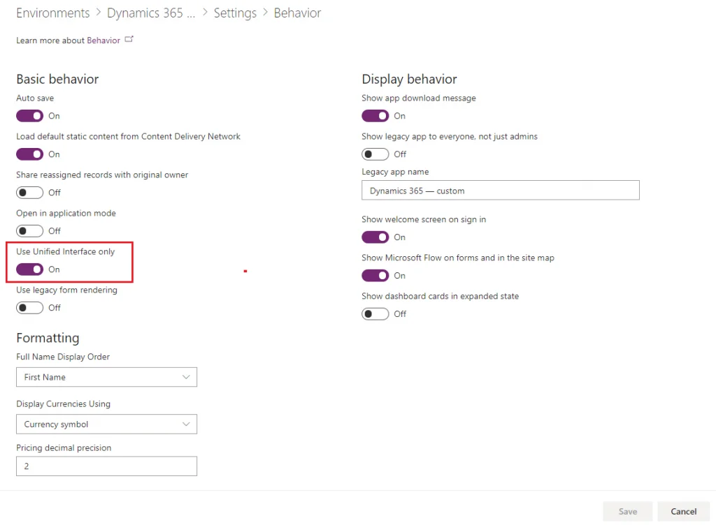 Dynamics 365 CE (CRM) Ortam Ayarları