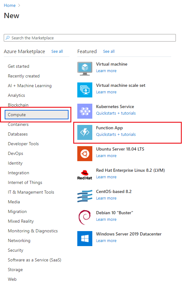 Azure Functions - Create Resource